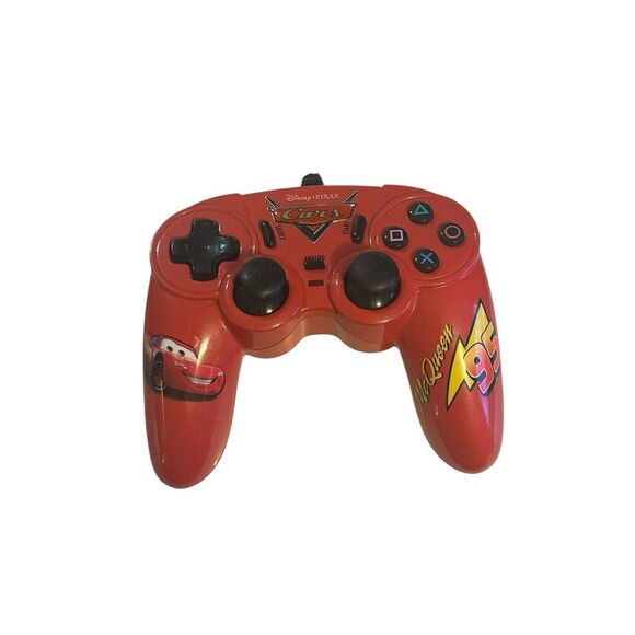 Disney Pixar Cars Lightning McQueen PS2 PlayStation 2 Wired Controller Tested - Picture 1 of 6